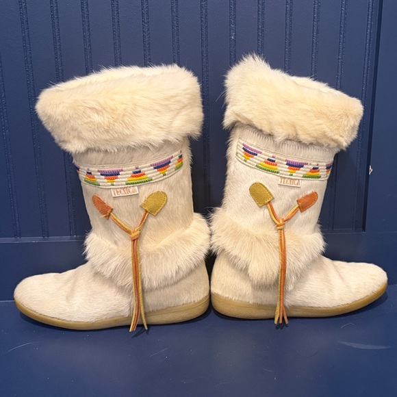 Tecnica Shoes - Tecnica Cream Winter Boots with Colorful Accents